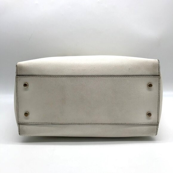 Kate Spade White Saffiano Leather Large Cedar Street Hayden Convertible Satchel - Picture 5 of 11